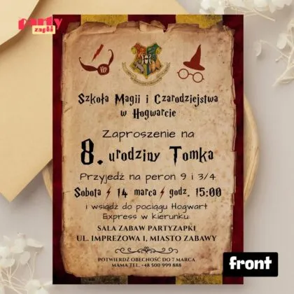 harry potter zaproszenie partyzapki 14 2