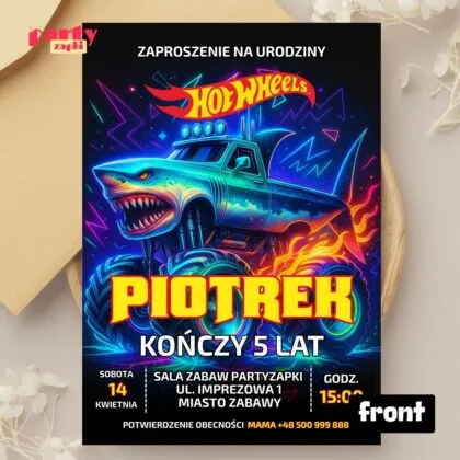 hot wheels zaproszenie partyzapki 01 2