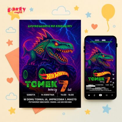 hot wheels zaproszenie partyzapki 02 1