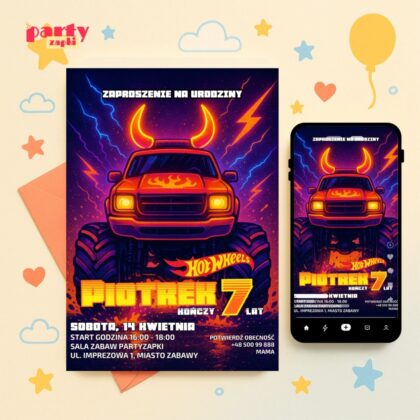 hot wheels zaproszenie partyzapki 03 1