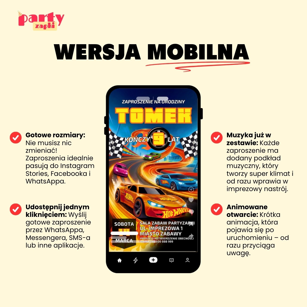 hot wheels zaproszenie partyzapki 05 5