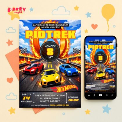 hot wheels zaproszenie partyzapki 06 1