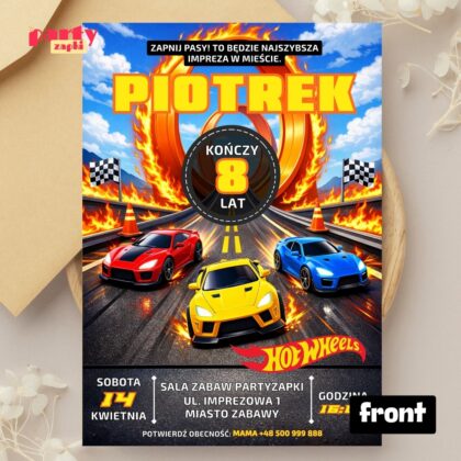 hot wheels zaproszenie partyzapki 06 2