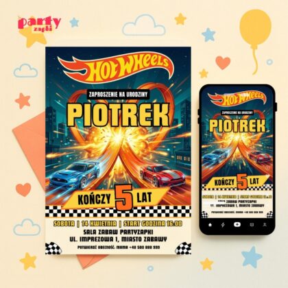 hot wheels zaproszenie partyzapki 07 1