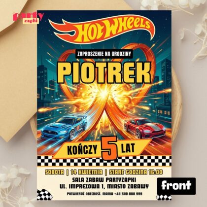 hot wheels zaproszenie partyzapki 07 2