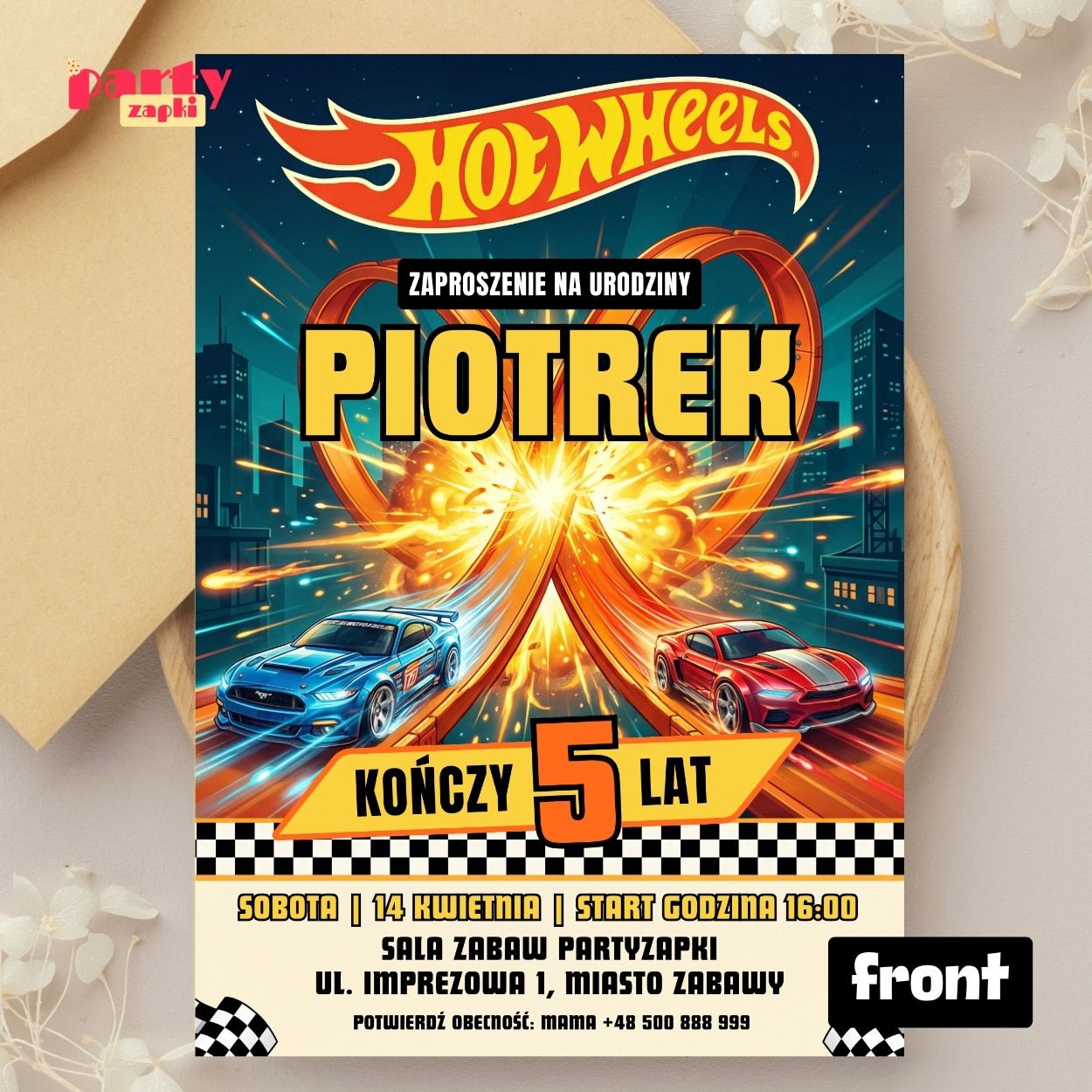 hot wheels zaproszenie partyzapki 07 2