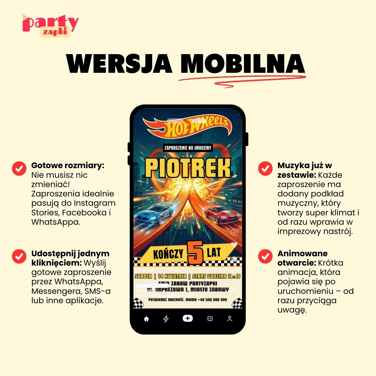 hot wheels zaproszenie partyzapki 07 5