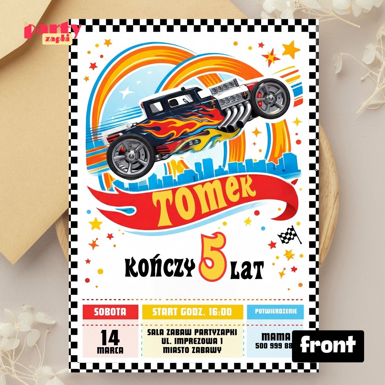 hot wheels zaproszenie partyzapki 08 2