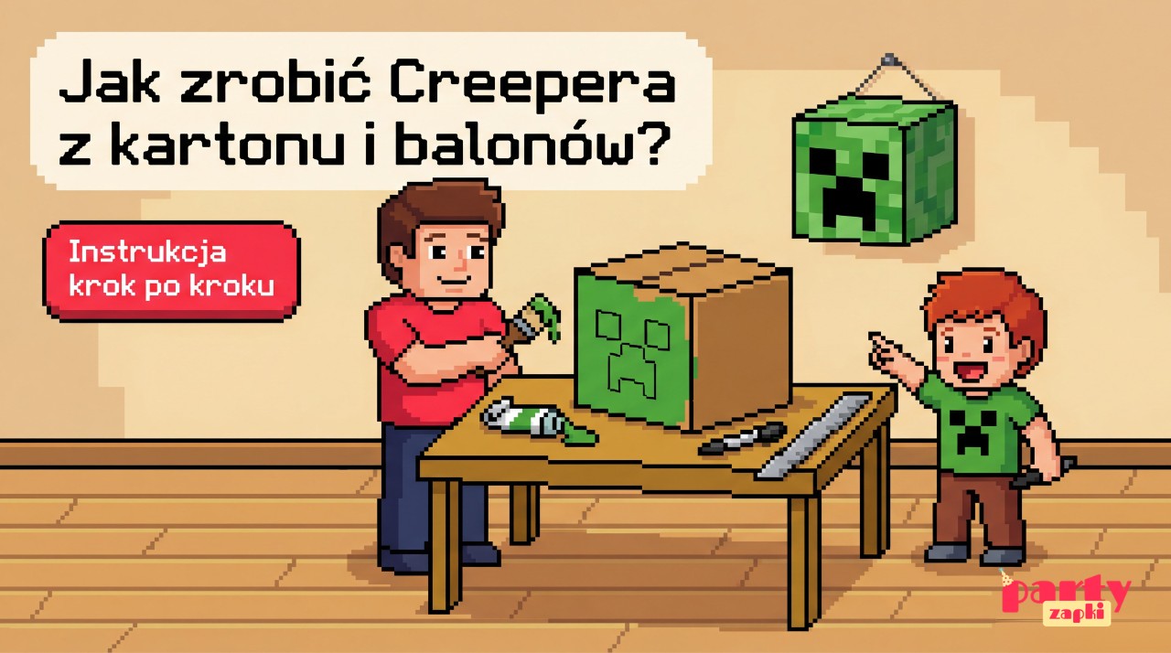 Jak zrobić Creepera na urodziny w stylu Minecraft?