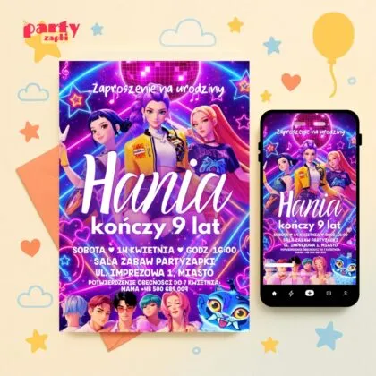 kpop demon huntersw zaproszenie partyzapki 07 1