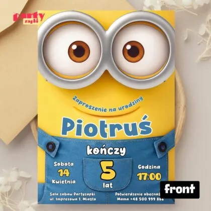 minionki zaproszenie partyzapki 07 2