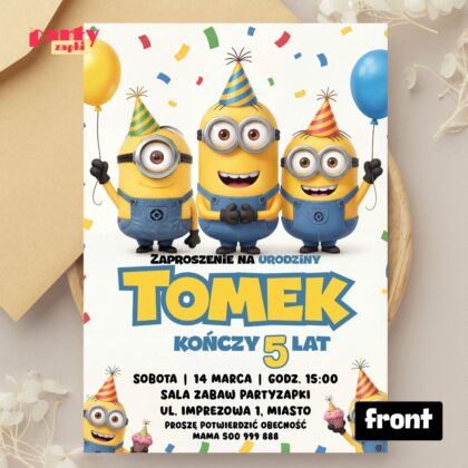 minionki zaproszenie partyzapki 08 2