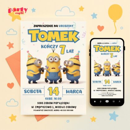 minionki zaproszenie partyzapki 09 1