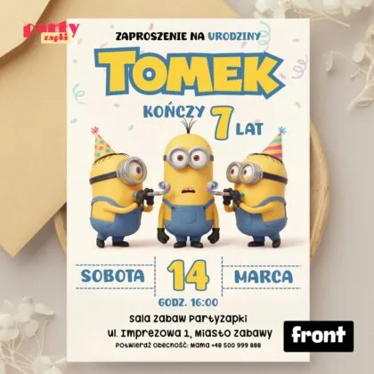 minionki zaproszenie partyzapki 09 2