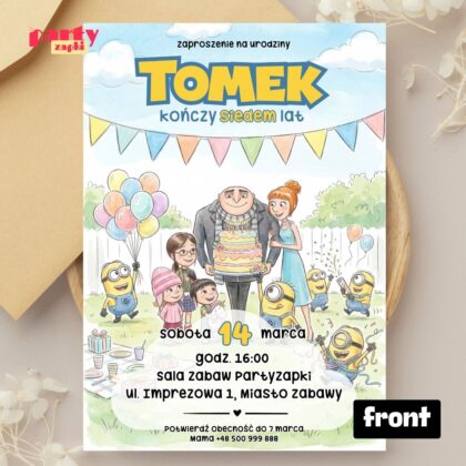 minionki zaproszenie partyzapki 10 2