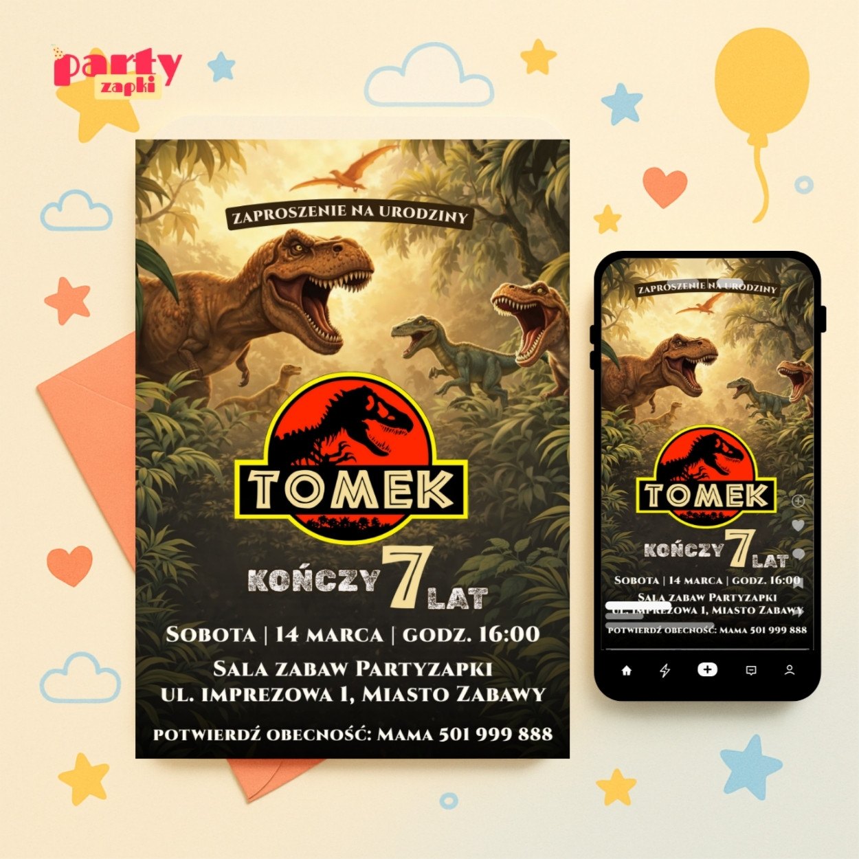 park jurajski zaproszenie partyzapki 02 1