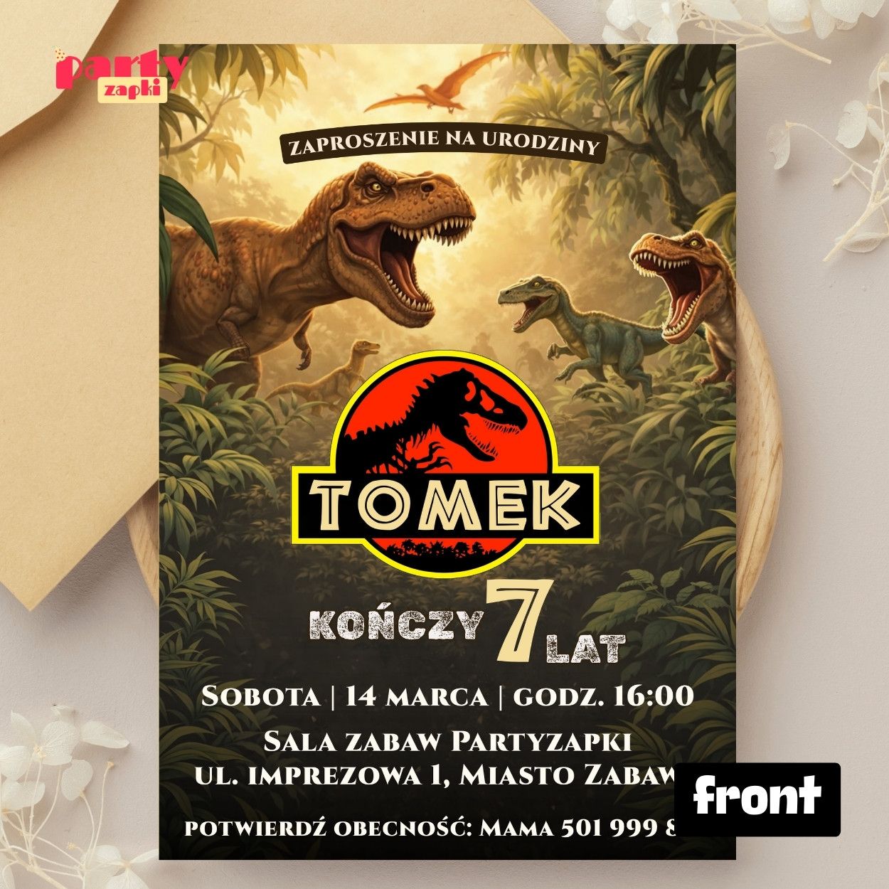 park jurajski zaproszenie partyzapki 02 2