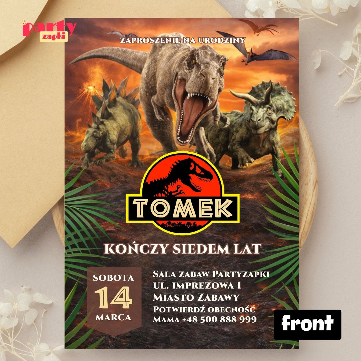 park jurajski zaproszenie partyzapki 03 2