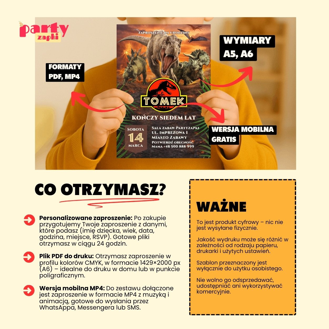 park jurajski zaproszenie partyzapki 03 6