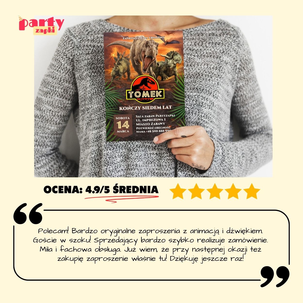 park jurajski zaproszenie partyzapki 03 8