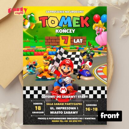 super mario zaproszenie partyzapki 08 2