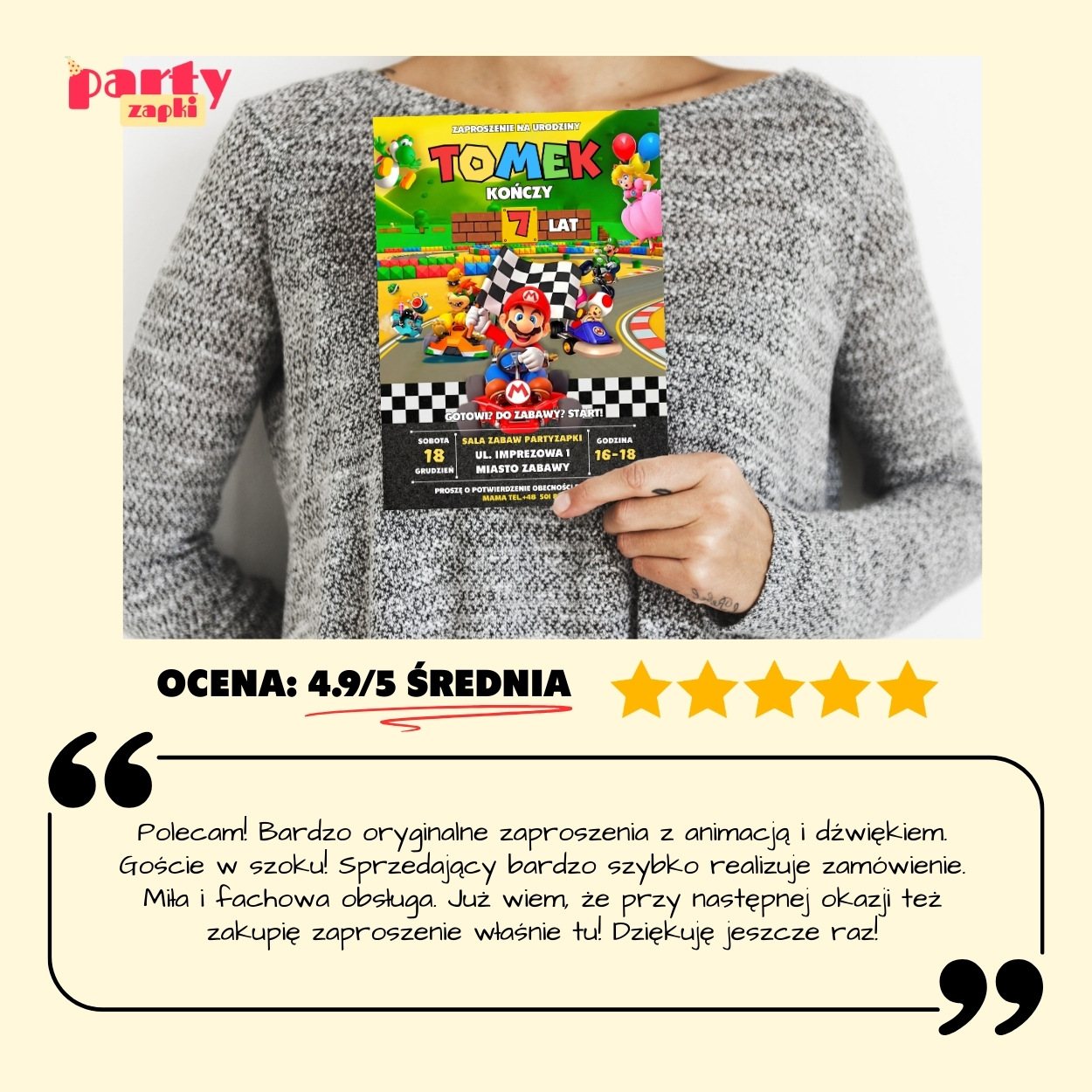 super mario zaproszenie partyzapki 08 8