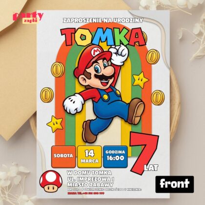 super mario zaproszenie partyzapki 09 2