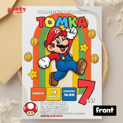 super mario zaproszenie partyzapki 09 2