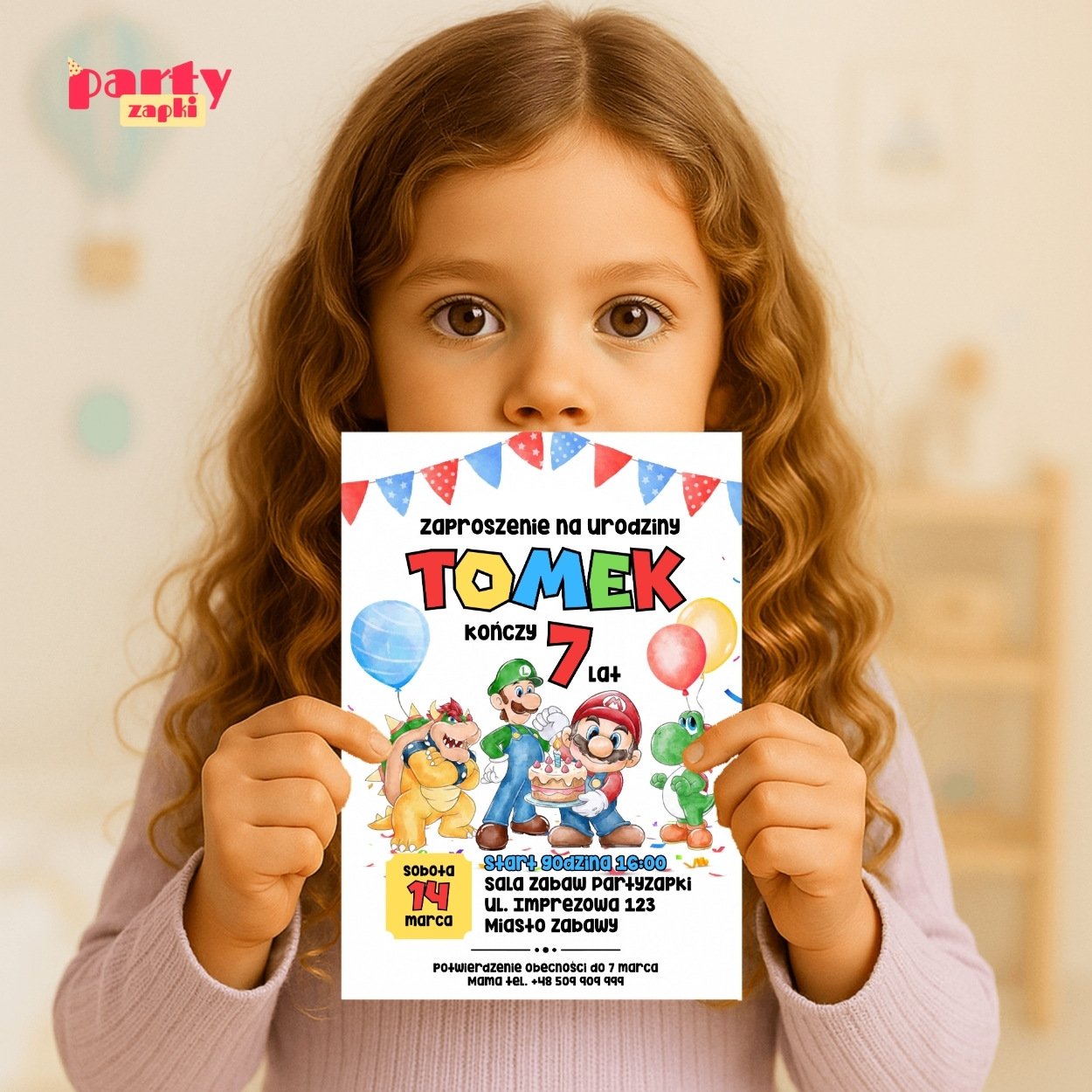 super mario zaproszenie partyzapki 12 4