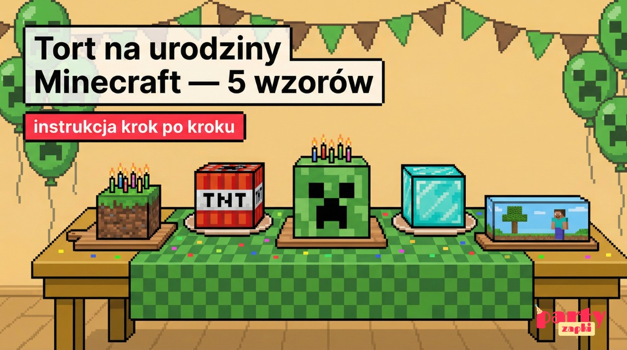 Jak zrobić tort na urodziny Minecraft? 5 wzorów + instrukcja krok po kroku