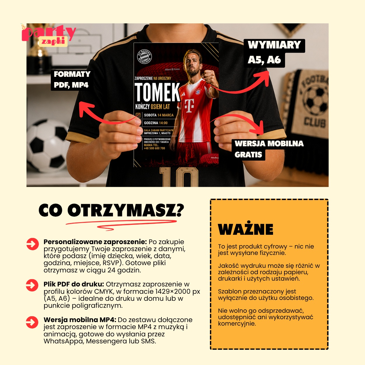 harry kane bayern monachium zaproszenie partyzapki 06 4