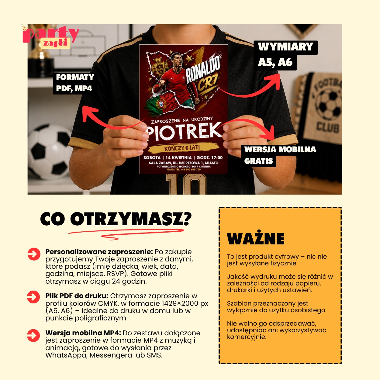 cristiano ronaldo 05 zaproszenie na urodziny partyzapki 4