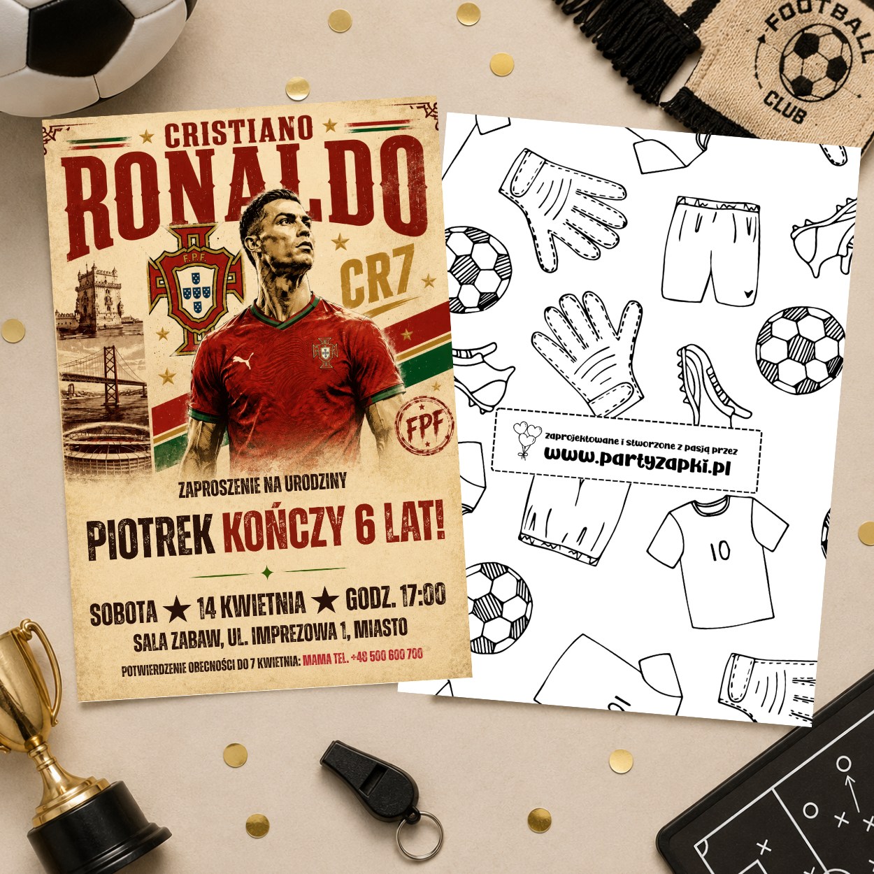 cristiano ronaldo 07 zaproszenie na urodziny partyzapki 2