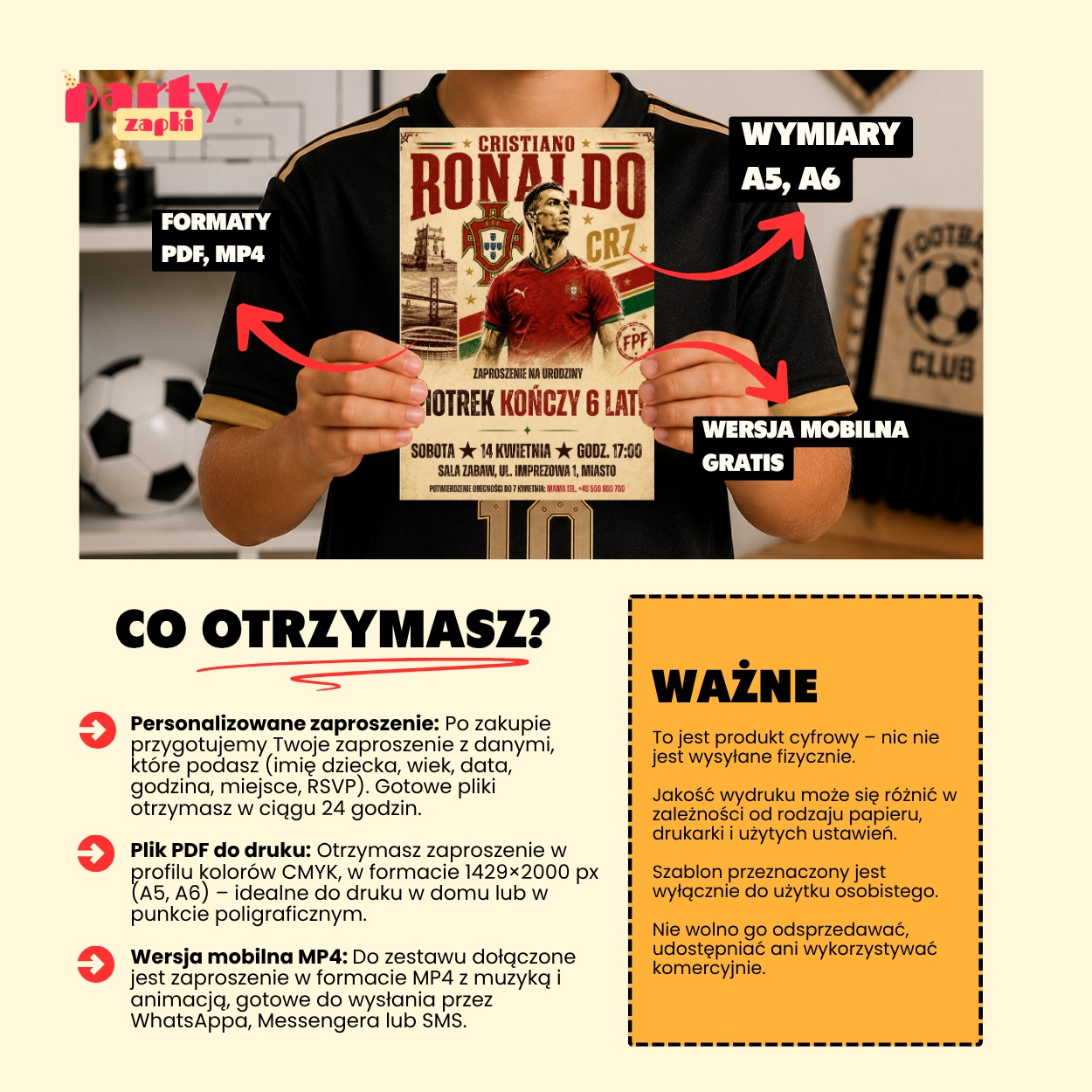 cristiano ronaldo 07 zaproszenie na urodziny partyzapki 4