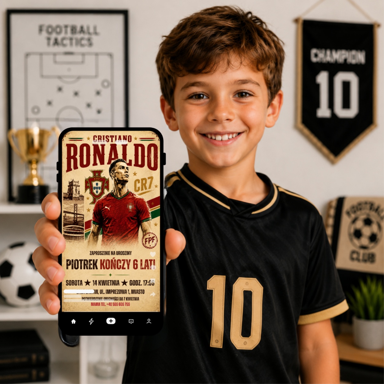 cristiano ronaldo 07 zaproszenie na urodziny partyzapki 5