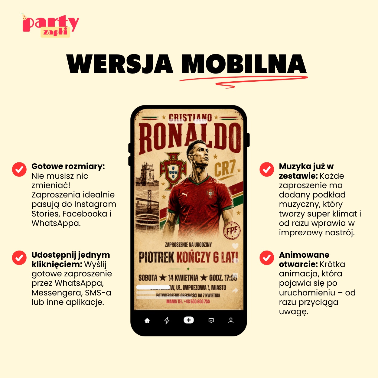 cristiano ronaldo 07 zaproszenie na urodziny partyzapki 6