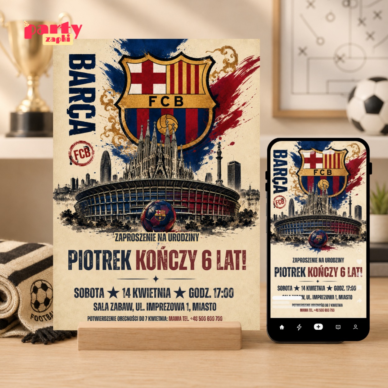 fc barcelona 08 zaproszenie na urodziny partyzapki 1