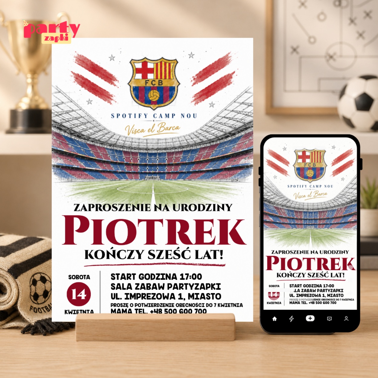 fc barcelona 09 zaproszenie na urodziny partyzapki 1