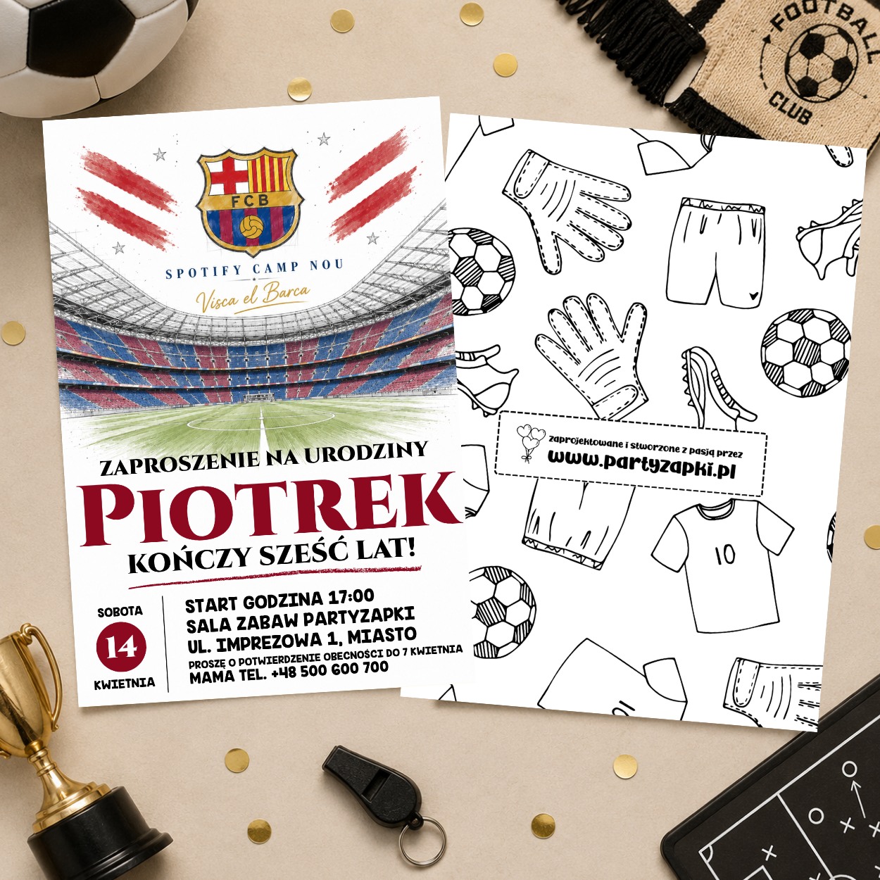 fc barcelona 09 zaproszenie na urodziny partyzapki 2