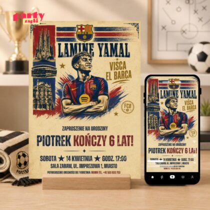 lamine yamal lamine yamal fc barcelona 10 zaproszenie na urodziny partyzapki 1