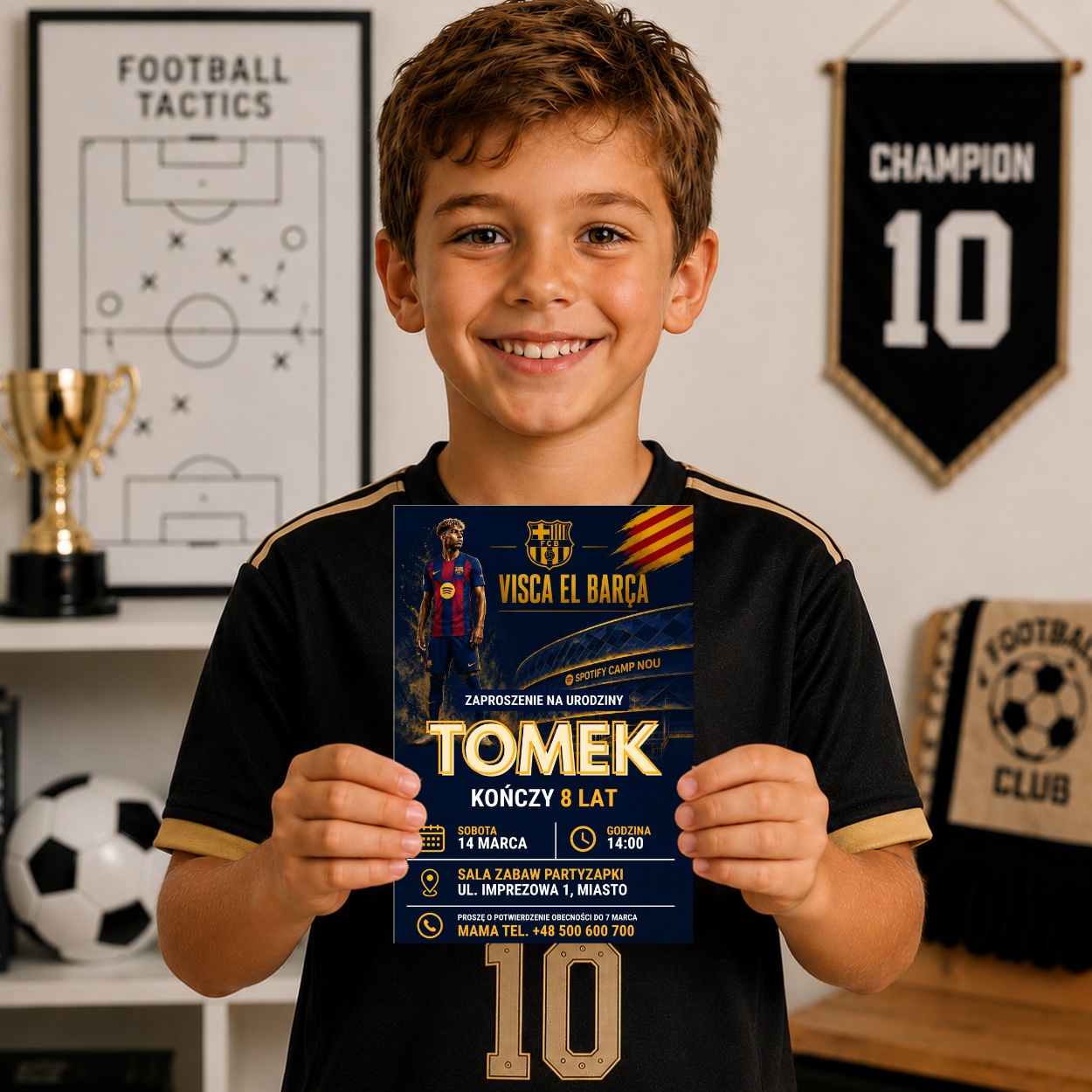 lamine yamal fc barcelona 11 zaproszenie na urodziny partyzapki 3