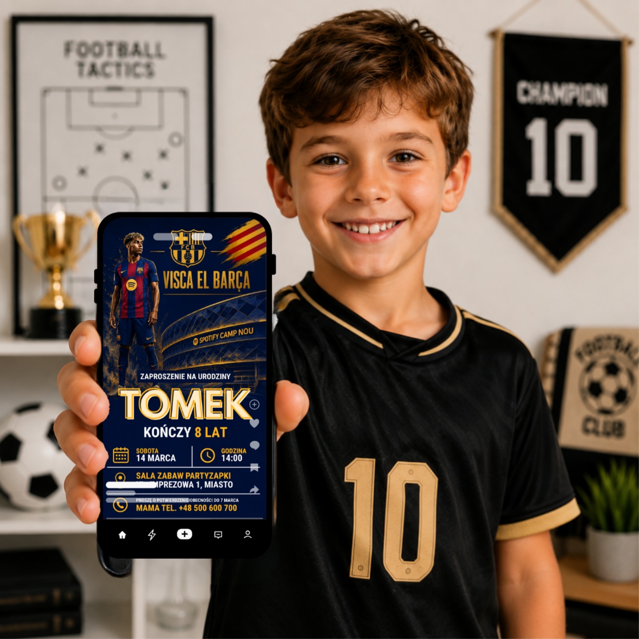 lamine yamal fc barcelona 11 zaproszenie na urodziny partyzapki 5