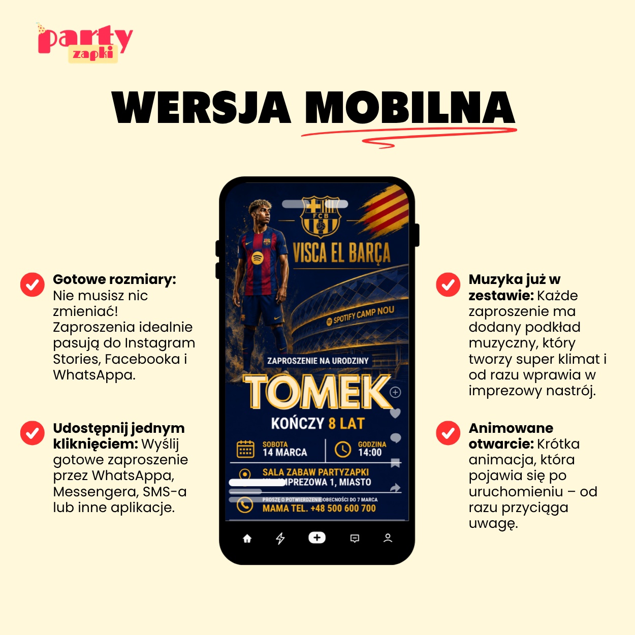 lamine yamal fc barcelona 11 zaproszenie na urodziny partyzapki 6