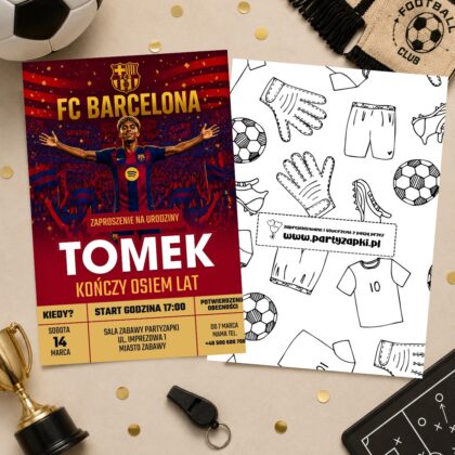 lamine yamal fc barcelona 12 zaproszenie na urodziny partyzapki 2