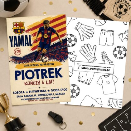 lamine yamal fc barcelona 13 zaproszenie na urodziny partyzapki 2