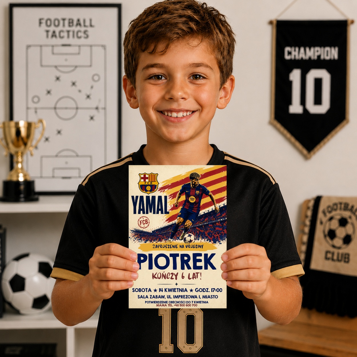 lamine yamal fc barcelona 13 zaproszenie na urodziny partyzapki 3
