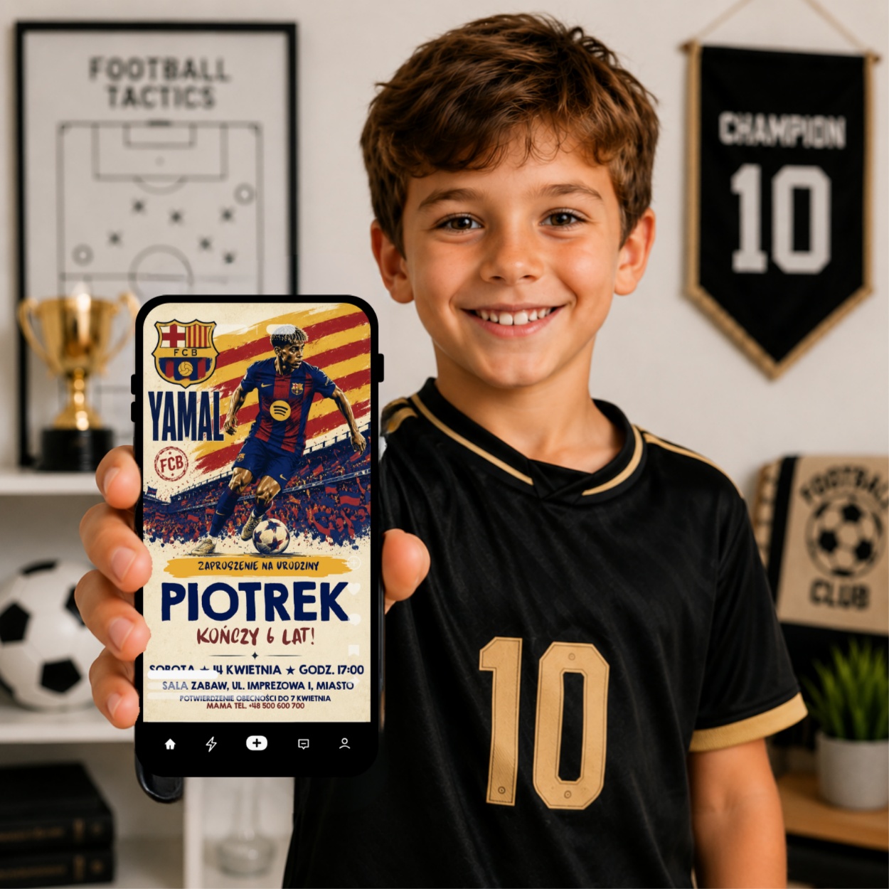 lamine yamal fc barcelona 13 zaproszenie na urodziny partyzapki 5