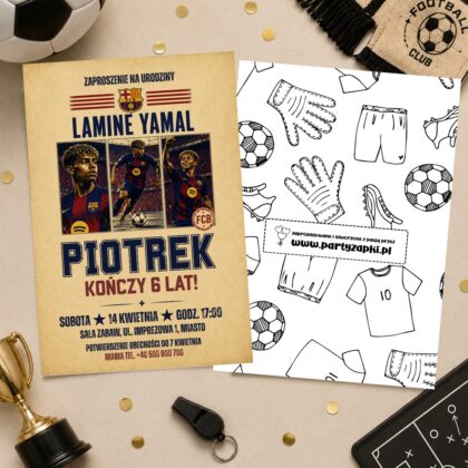lamine yamal fc barcelona 14 zaproszenie na urodziny partyzapki 2