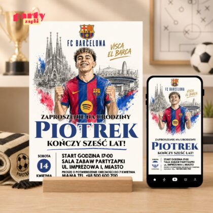 lamine yamal fc barcelona 15 zaproszenie na urodziny partyzapki 1