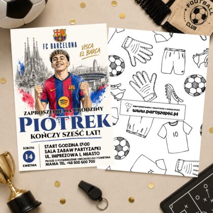 lamine yamal fc barcelona 15 zaproszenie na urodziny partyzapki 2